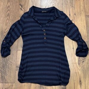 Ella Moss Navy Striped Women's Top